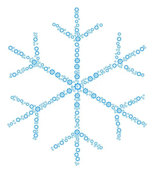 Copo de nieve Composición de Cog — Archivo Imágenes Vectoriales