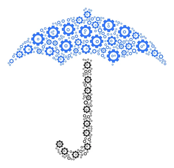 Composition parapluie de l'engrenage — Image vectorielle