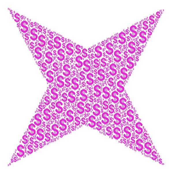 Sparcle Star kolaj dolar