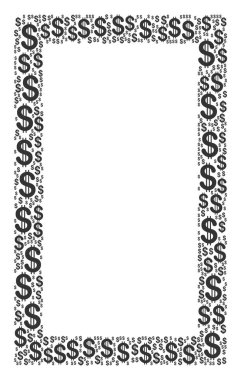 Kontur dikdörtgen kolaj dolar