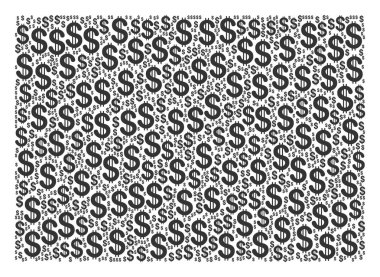 Doları dolu Rectange kolaj