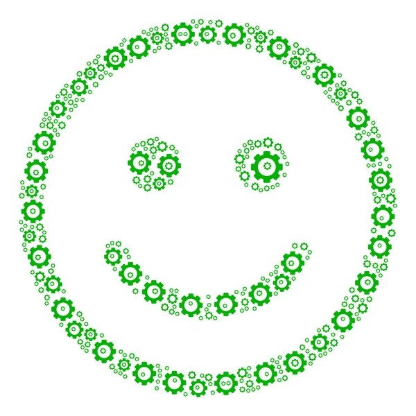 Glad Smiley Collage av redskap — Stock vektor