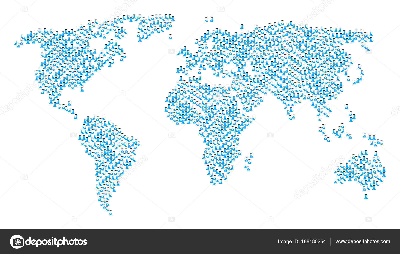 атлас карта на света Мозаика Атлас мира предметов химия — Векторное изображение  атлас карта на света