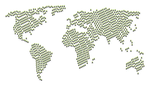 World Atlas Pattern of Farmer Person Artículos — Archivo Imágenes Vectoriales