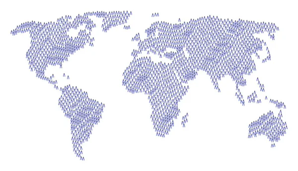 Atlas Mundial Collage de Nippers Iconos — Vector de stock