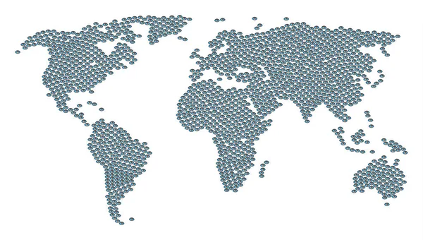 Patrón de Atlas Mundial de Artículos de Visión — Vector de stock