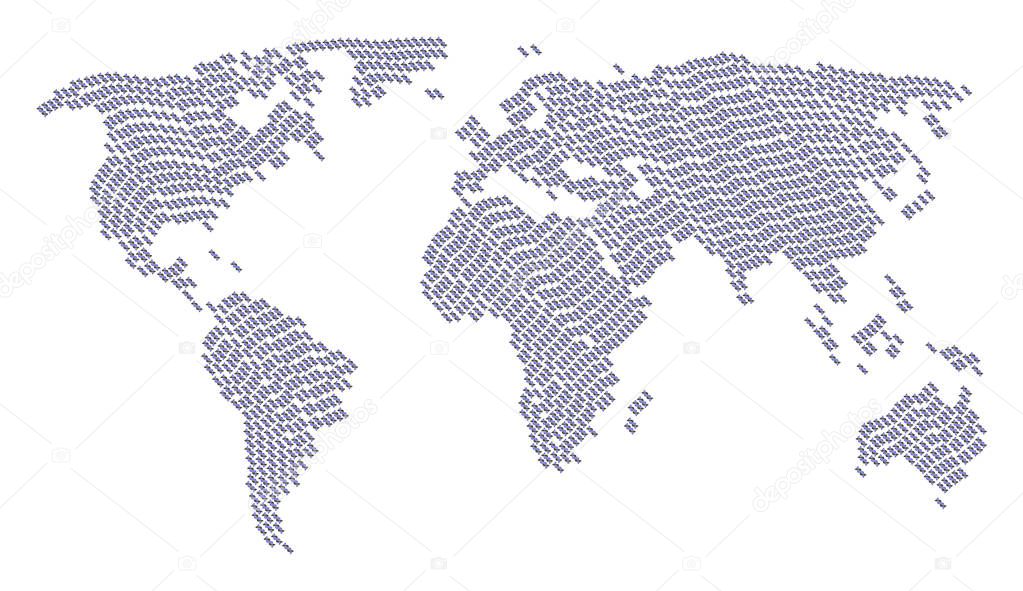 World Atlas Pattern of DNA Spiral Items
