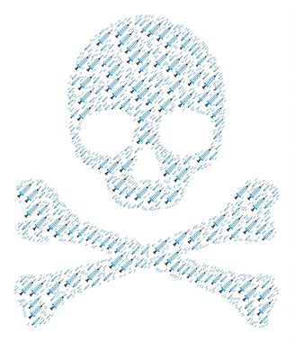 Ölüm kolaj şırınga simgeler