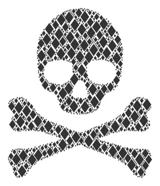 Ölüm kolaj dolu Rhombus öğeleri