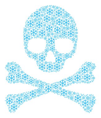 Kar tanesi öğeleri kafatası mozaiği