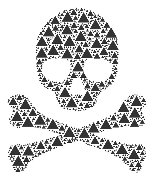 塗りつぶされた三角形のアイテムの死パターン — ストックベクタ
