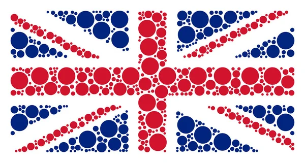 Royaume-Uni Drapeau Collage d'icônes de cercle — Image vectorielle