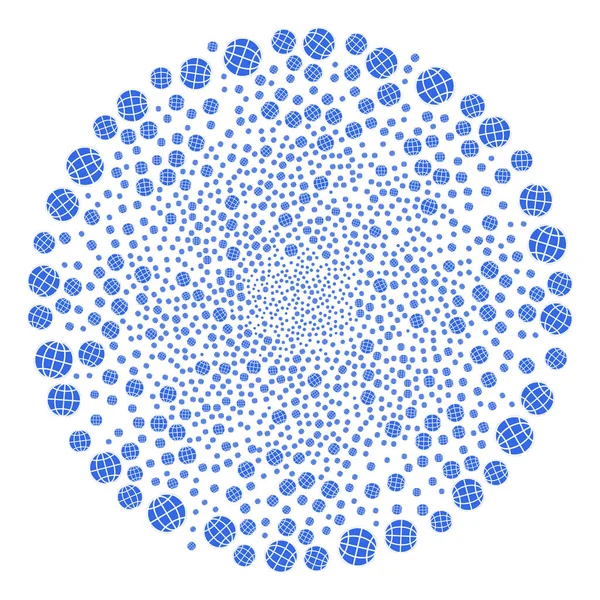 Globe cyklu Cluster — Stockový vektor