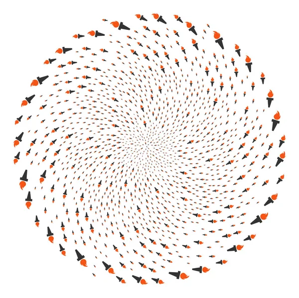 Torche incendie flux centrifuge — Image vectorielle