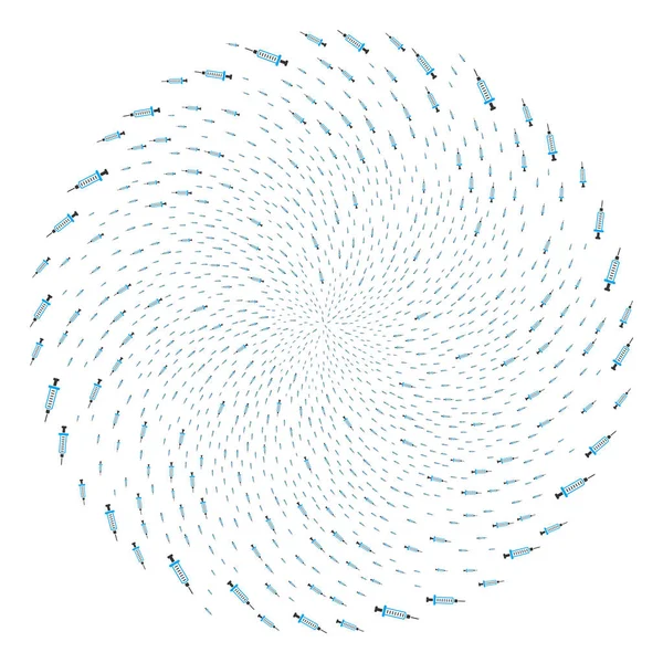 Rotation du cycle de seringue — Image vectorielle
