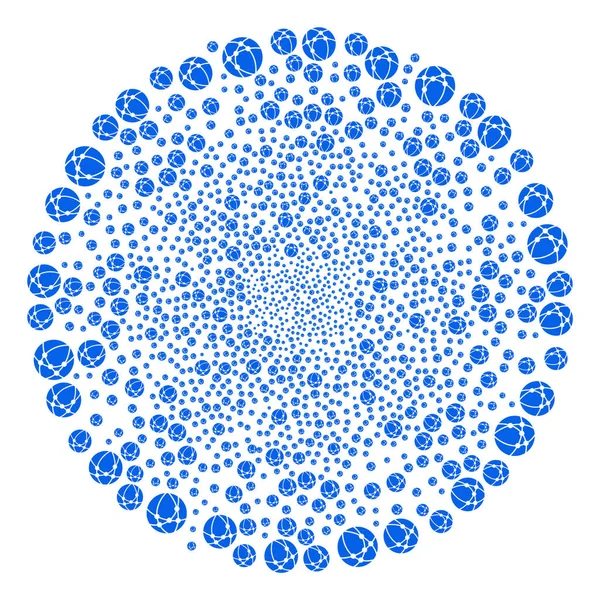 Cercle spirale navigateur Web — Image vectorielle