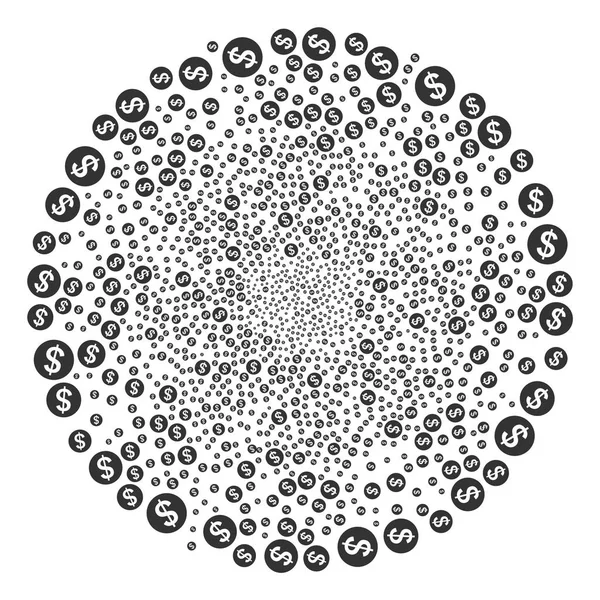 Cluster centrifuge d'argent — Image vectorielle