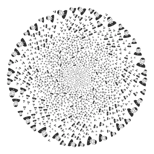 Jongen centrifugaal bol — Stockvector