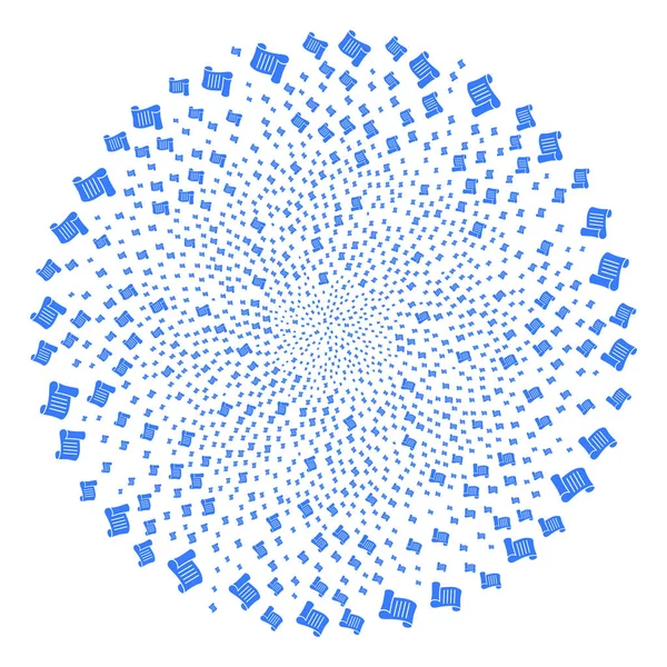 Script Rouleau Spirale Sphérique Cluster — Image vectorielle