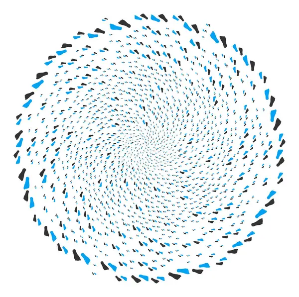 Empreintes Humaines Curl Round Cluster — Image vectorielle