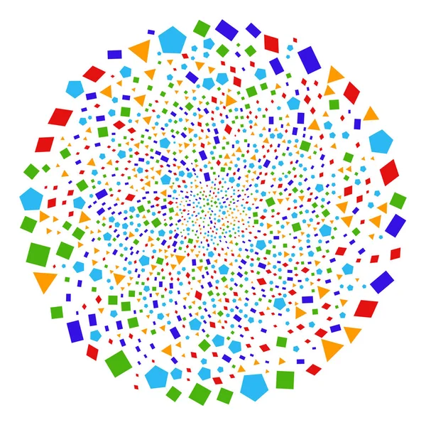 Dolu geometrik çokgen santrifüj Globula — Stok Vektör