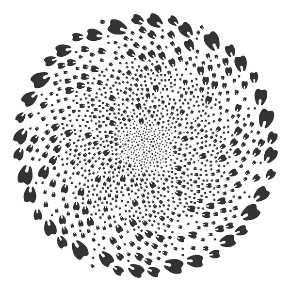 Zub Curl Cluster — Stockový vektor