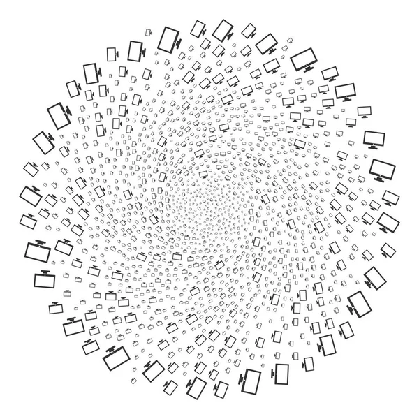 Esfera espiral de visualización de computadora — Archivo Imágenes Vectoriales