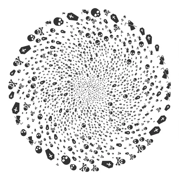 Curl kruh smrti — Stockový vektor