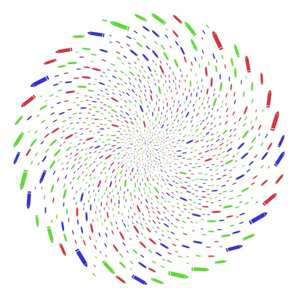 Modifier le cluster spirale crayon — Image vectorielle
