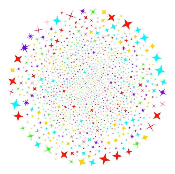 Zářit hvězdy zkroucení Spin — Stockový vektor