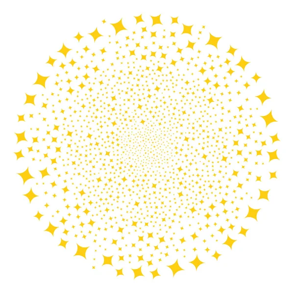 Sparkle Star Spiral Cluster — Stock Vector