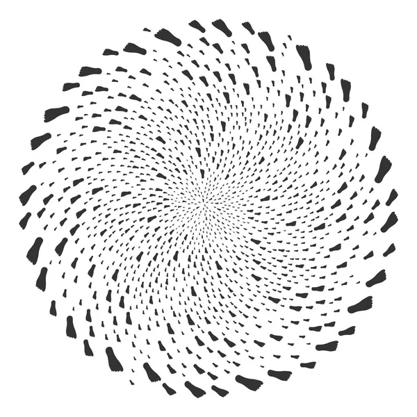 Pegada Humana Espiral Espiral Cluster Esférico —  Vetores de Stock