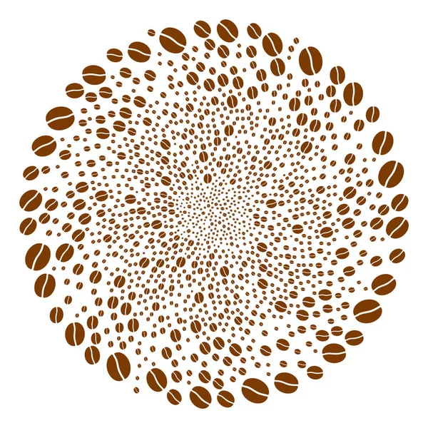 Cercle de torsion de haricot de café — Image vectorielle