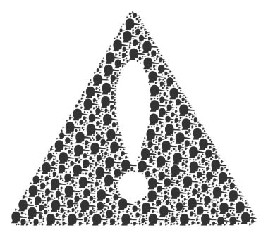 Üçgen işareti kolaj Lier simgelerin uyarı