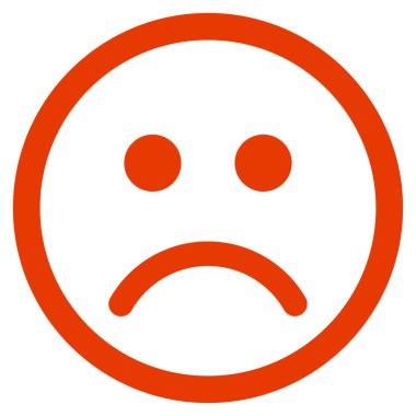 Üzgün Smiley düz vektör simgesi