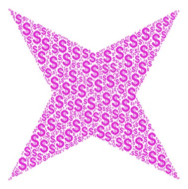 Sparcle Star kolaj dolar