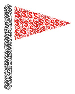 Üçgen bayrak kompozisyon dolar