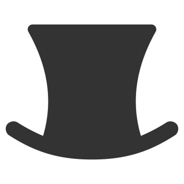 Beyefendi şapka düz vektör simgesi