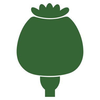 Haşhaş düz vektör simgesi