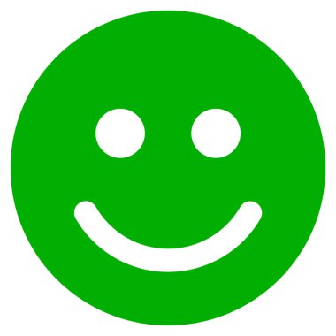 Mutlu bir gülümseme düz vektör simgesi