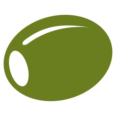Zeytin düz vektör simgesi