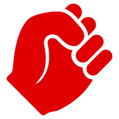 yumruk düz vektör simgesi