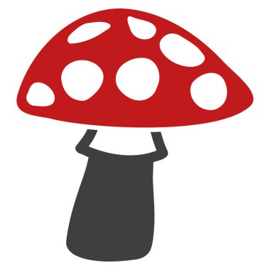 Mantar düz vektör simgesi