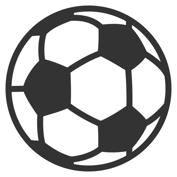 Ποδόσφαιρο μπάλα επίπεδη διάνυσμα εικονίδιο — Διανυσματικό Αρχείο
