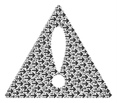 Hata üçgen işareti mozaik sağ ok simgeleri