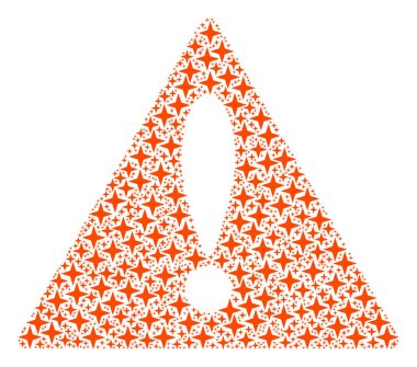 Risk işareti mozaik alanı yıldız öğeleri