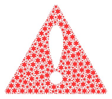 Uyarı üçgen işareti desen havai fişek yıldız simgeler