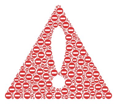 Tehlikeli üçgen işareti desen yasak erişim öğeler