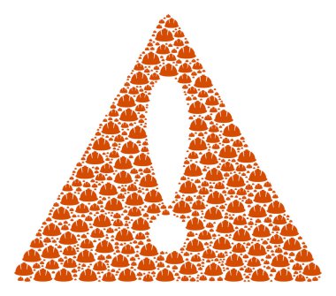 Uyarı işareti desen Emanet kask öğeleri