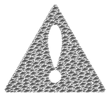 Üçgen işareti kolaj Ufo öğelerin başarısız